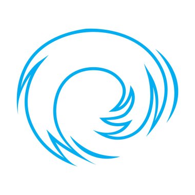 dalga ikonu vektör illüstrasyon logo tasarımı