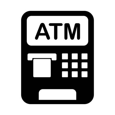 ATM makine simgesi vektör illüstrasyon logo tasarımı
