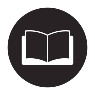 Kitap simgesi, vektör illüstrasyon logosu tasarımı