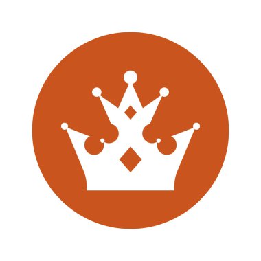 Crown vektör simgesi, illüstrasyon şablon tasarımı