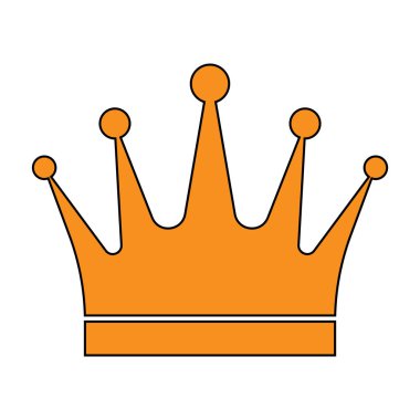 Crown vektör simgesi, illüstrasyon şablon tasarımı