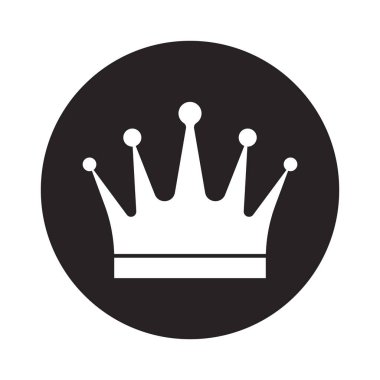 Crown vektör simgesi, illüstrasyon şablon tasarımı