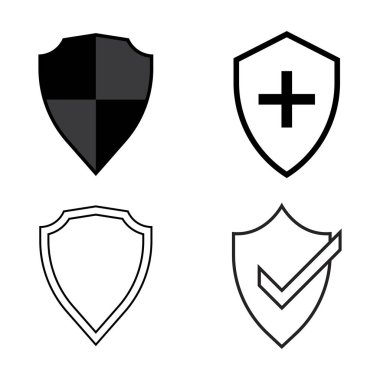 Kalkan vektör resimleme simgesi logo şablonu