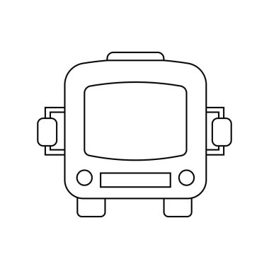 Otobüs simgesi, vektör illüstrasyon sembolü tasarımı