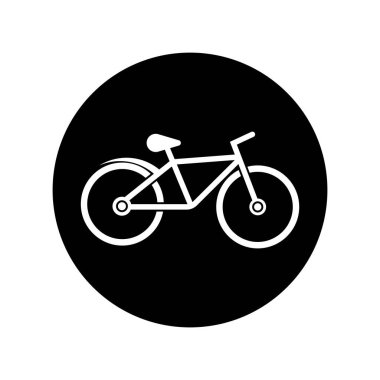 Bisiklet simgesi, vektör illüstrasyon logosu tasarımı