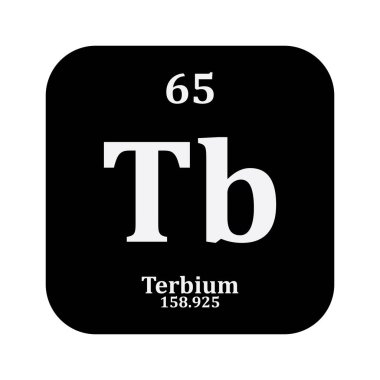 Periyodik tabloda Terbiyum Kimya simgesi, kimyasal element