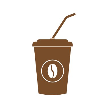 Kahve Kupası Simgesi Vektör İllüstrasyon Logo Şablonu