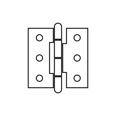 Kapı menteşe simgesi vektör illüstrasyon logo tasarımı