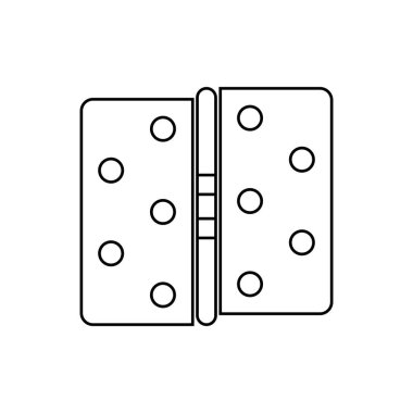 Kapı menteşe simgesi vektör illüstrasyon logo tasarımı