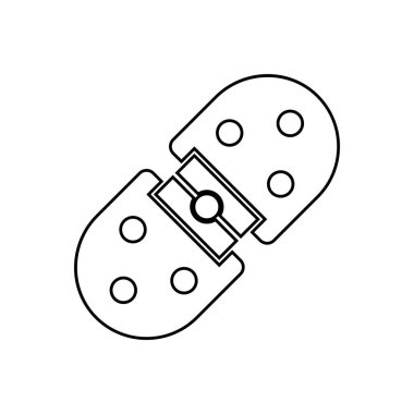 Kapı menteşe simgesi vektör illüstrasyon logo tasarımı