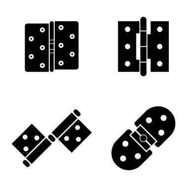 Kapı menteşe simgesi vektör illüstrasyon logo tasarımı