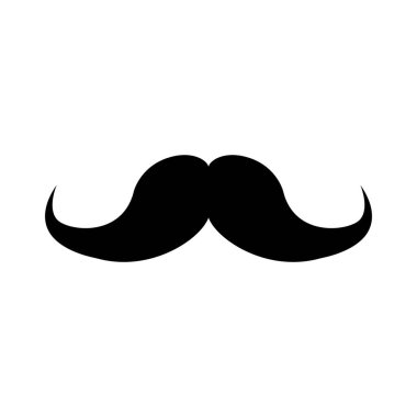 Bıyık simgesi, vektör illüstrasyon sembolü tasarımı