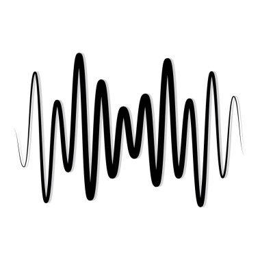 ses dalgası simgesi vektör illüstrasyon logosu tasarımı