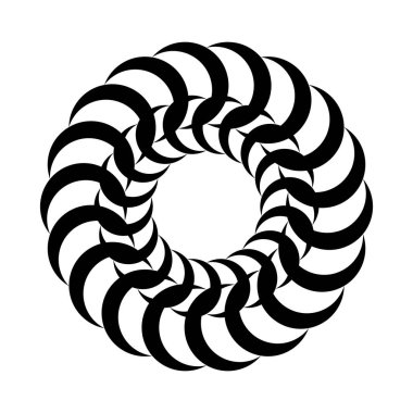 Dekoratif Radial Circle Deseni arkaplan vektörü tasarımı