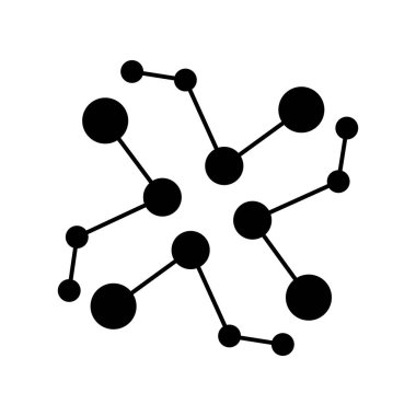 Molekül simgesi vektör illüstrasyon logosu tasarımı