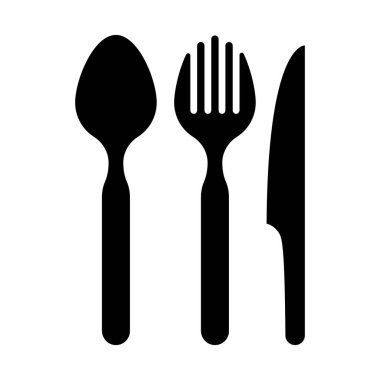 kaşık ve çatal simgesi, vektör illüstrasyon tasarımı