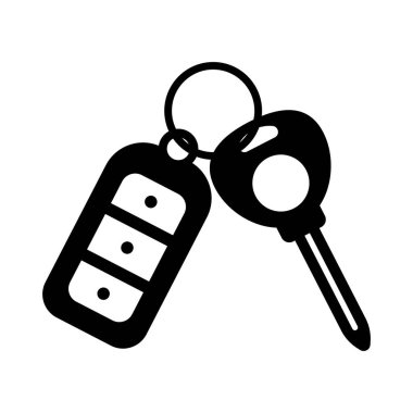 araba anahtarı ikon vektör illüstrasyon logo tasarımı