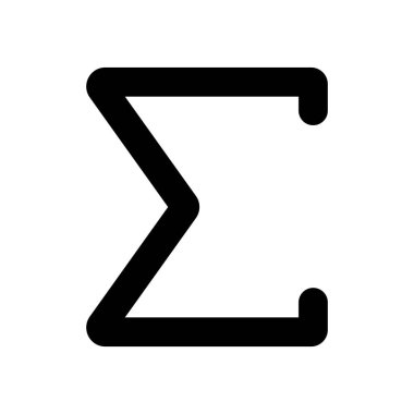 Matematiksel sembol vektör illüstrasyon logo tasarımı