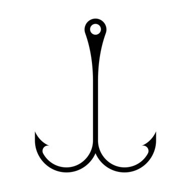 balıkçı kancası ikonu vektör illüstrasyon logo tasarımı