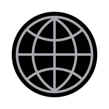 dünya ikonu vektör illüstrasyon logo tasarımı