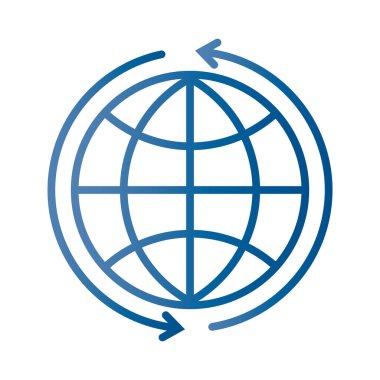 dünya ikonu vektör illüstrasyon logo tasarımı