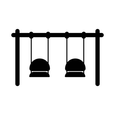 Salıncak simgesi vektör illüstrasyon logo tasarımı