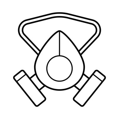 tıbbi maske simgesi vektör illüstrasyon logo tasarımı