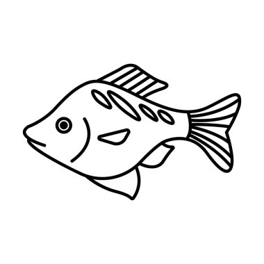 balık simgesi vektör illüstrasyon logosu tasarımı