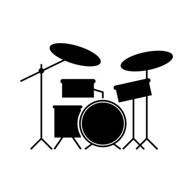 Davul simgesi vektör illüstrasyon logo tasarımı