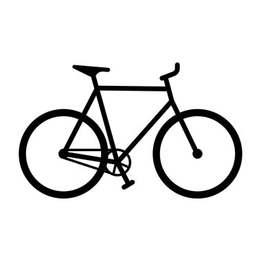 Fixie bisiklet simgesi vektör illüstrasyon logosu tasarımı