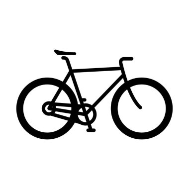 Fixie bisiklet simgesi vektör illüstrasyon logosu tasarımı