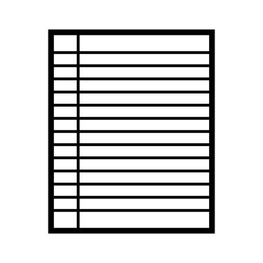 kağıt satır simgesi vektör illüstrasyon logo tasarımı