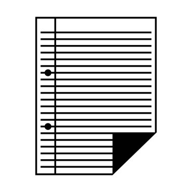 kağıt satır simgesi vektör illüstrasyon logo tasarımı