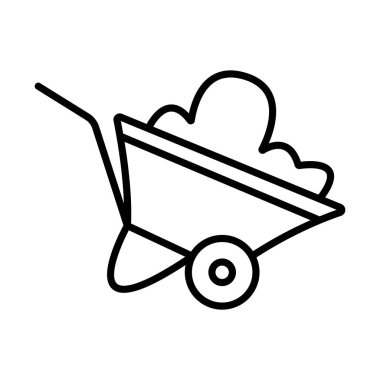 bahçe işleri simgesi vektör illüstrasyon logo tasarımı