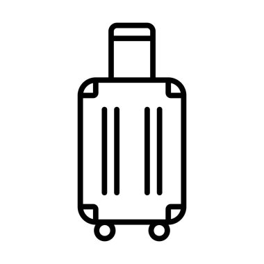 bavul ikonu vektör illüstrasyon logo tasarımı