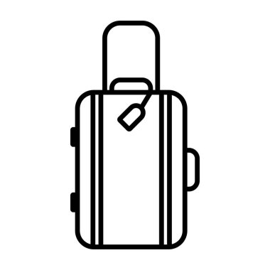 bavul ikonu vektör illüstrasyon logo tasarımı