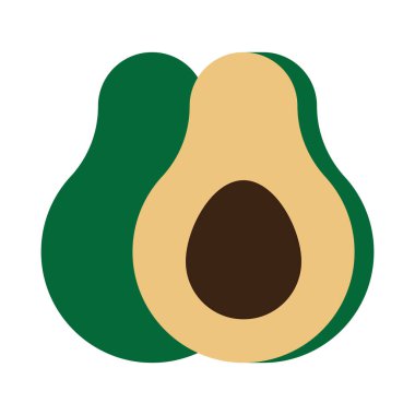 avokado simgesi vektör illüstrasyon logo tasarımı