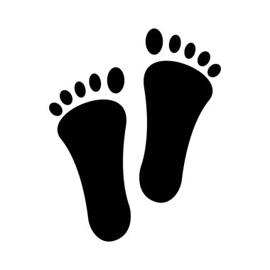 ayak izi vektörü resimli logo tasarımı