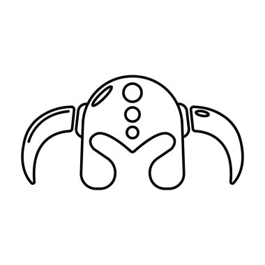 Viking miğferi simgesi vektör illüstrasyon logosu tasarımı