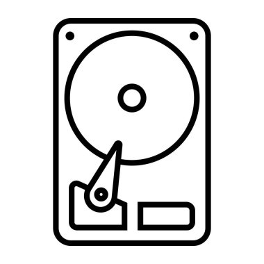 sabit disk simgesi vektör çizim logosu tasarımı