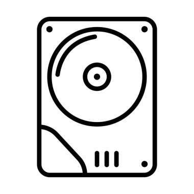 sabit disk simgesi vektör çizim logosu tasarımı