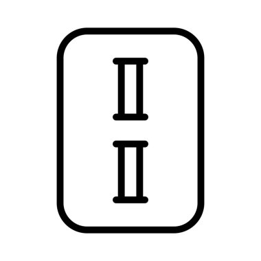 Mahjong simgesi vektör illüstrasyon logosu tasarımı