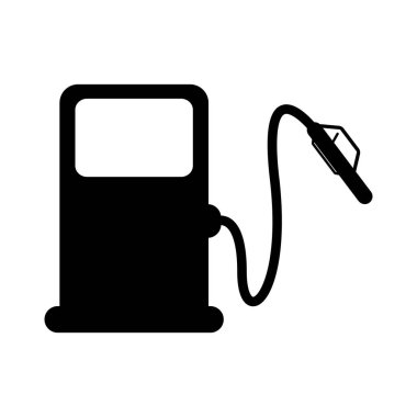 benzin istasyonu simgesi vektör illüstrasyon logosu tasarımı