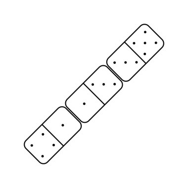 Domino simgesi vektör illüstrasyon logosu tasarımı