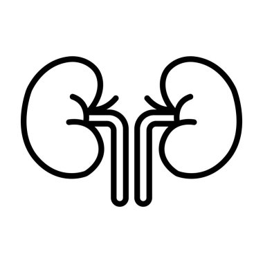 Böbrek ikonu vektör illüstrasyon logo tasarımı