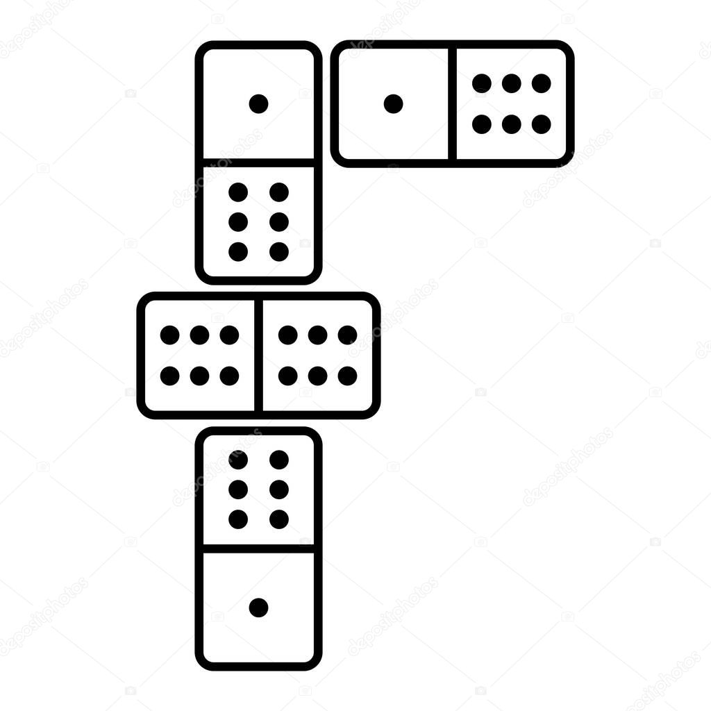 Dominoes icon vector illustration logo design