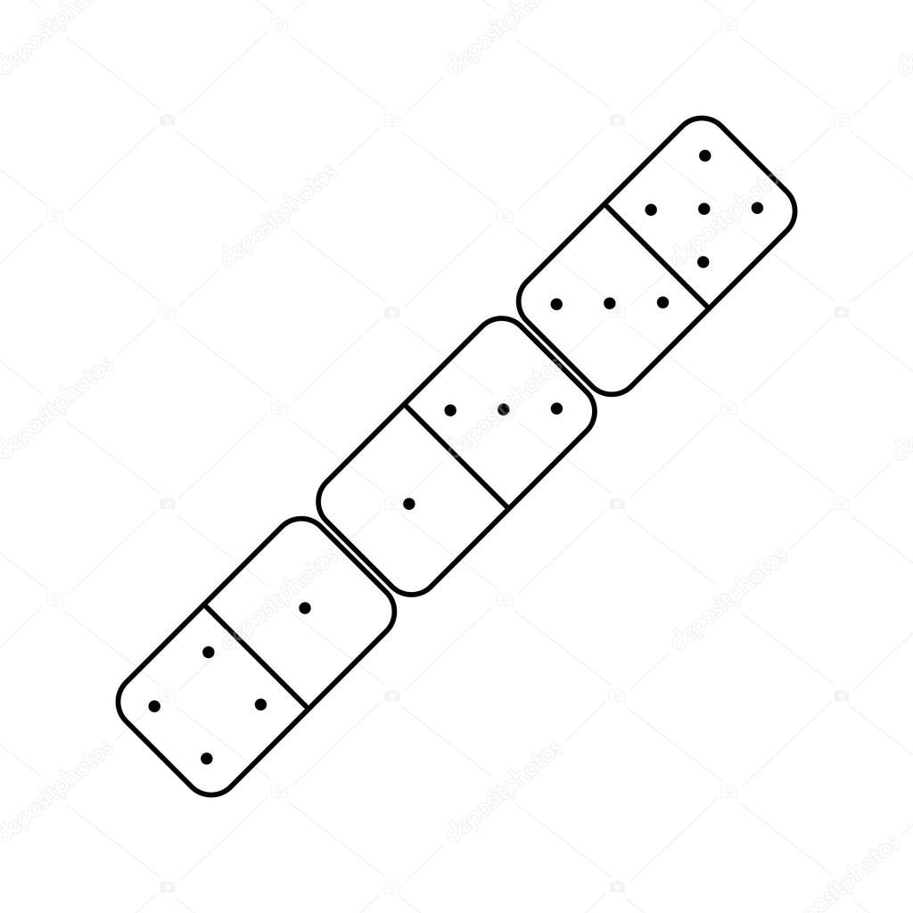 Dominoes icon vector illustration logo design