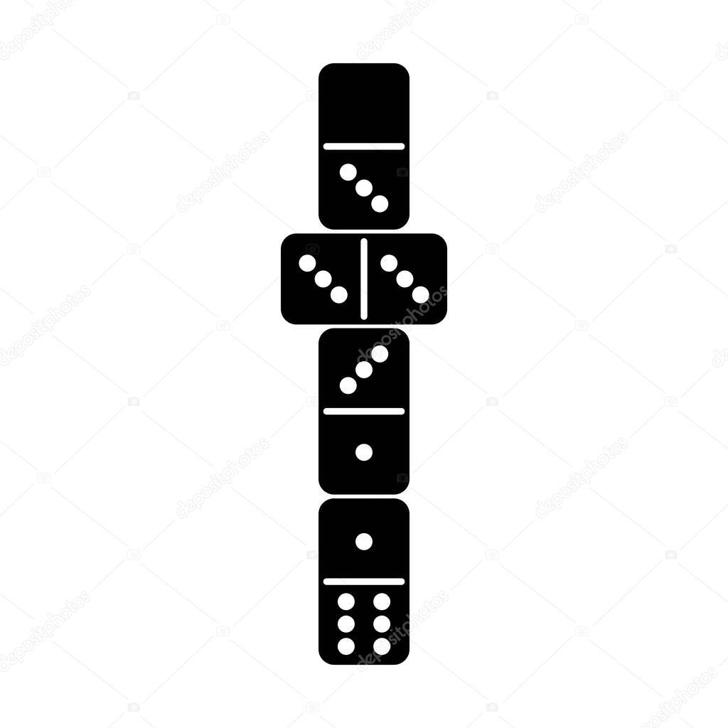 Dominoes icon vector illustration logo design