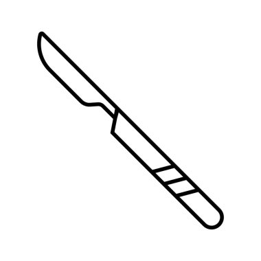 Cerrahi neşter simgesi vektör illüstrasyon logosu tasarımı