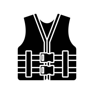 can yeleği simgesi vektör illüstrasyon logo tasarımı